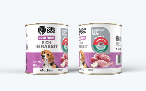JOHN DOG Good Form Rich in rabbit - Nassfutter für Hunde - 800g - Fotogalerie 2