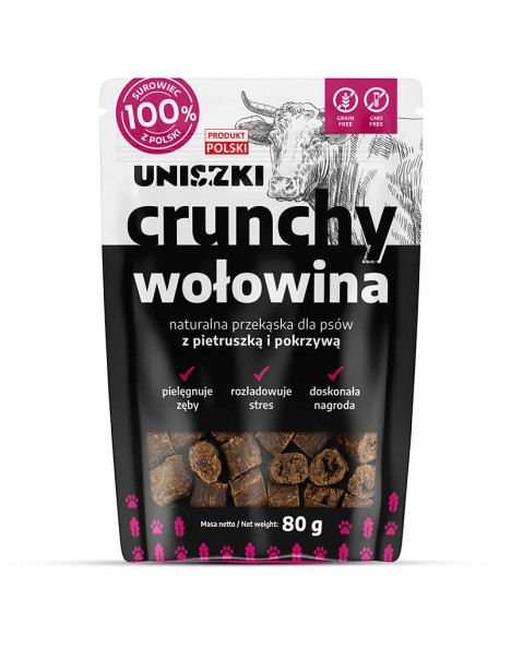 UNISZKI Crunchy Rind mit Petersilie und Brennnessel - Leckerli für Hunde - 80g - Fotogalerie 1