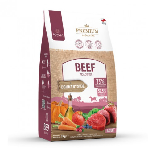POKUSA Premium Selection Beef Adult - trockenfutter für Hunde - 3kg - Fotogalerie 1