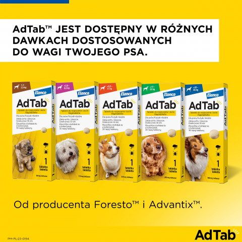 ELANCO AdTab Floh- und Zeckentabletten für Hund (1,3-2,5 kg) - 3x(1x 56mg) - Fotogalerie 3