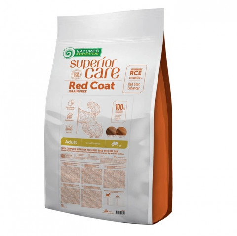 NATURE'S PROTECTION Superior Care Red Coat Adult Small breed Grain free Salmon - trockenfutter für Hunde - 10kg - Fotogalerie 1