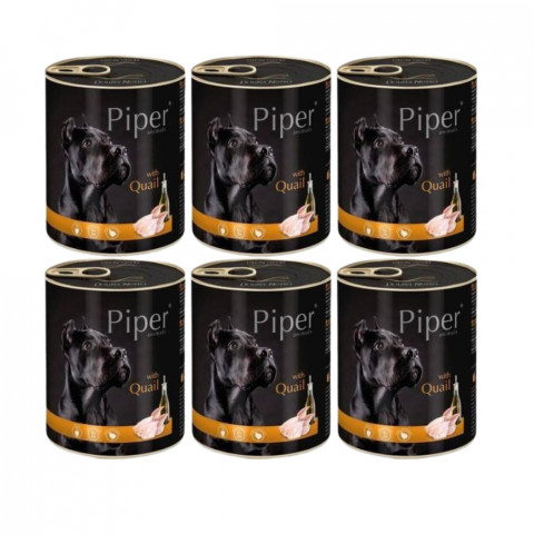 DOLINA NOTECI Piper Animals mit Wachteln - Nassfutter für Hunde - 6x800g - Fotogalerie 1