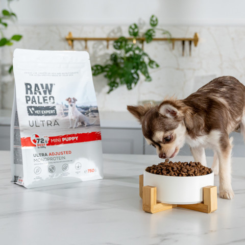 RAW PALEO Ultra Mini Puppy Beef - Trockenfutter für Welpen kleiner Rassen - 8 kg - Fotogalerie 3