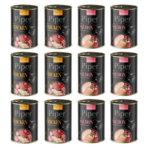 DOLINA NOTECI Piper Animals MIX Flavours - Nassfutter für Katzen - 12x400g - Fotogalerie 1
