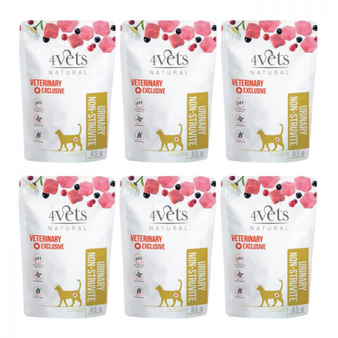 4VETS Natural Urinary Non-struvite - nassfutter für Katzen - 6x85g - Fotogalerie 1
