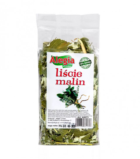 ALEGIA Raspberry leaves - leckerli für Nagetiere und Kaninchen - 40g - Fotogalerie 1