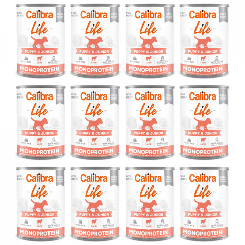 CALIBRA Dog Life Puppy&Junior Lamm & Reis - Nassfutter für Hunde - 12x400g - Fotogalerie 1