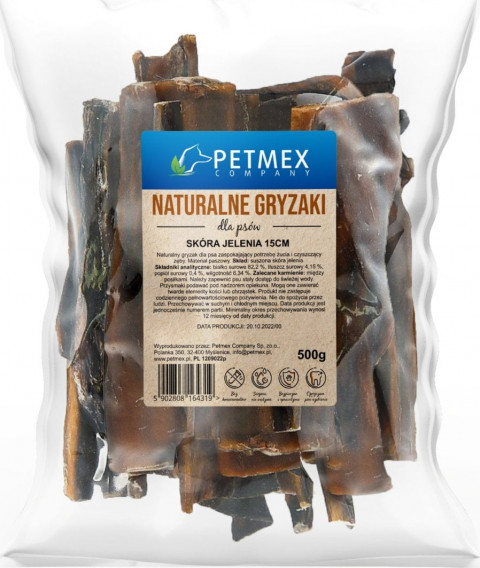 PETMEX Deer skin - leckerli für hunde - 500g - Fotogalerie 1