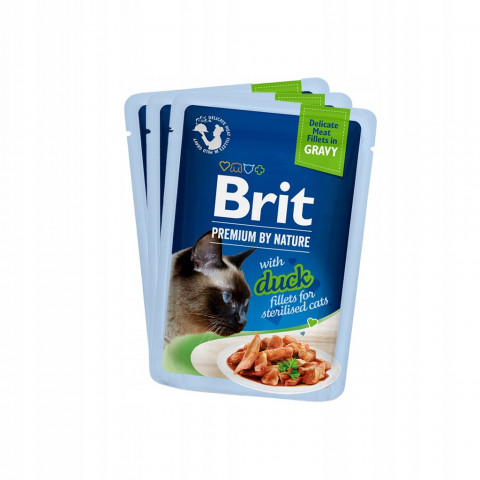 BRIT Premium by Nature Sterilised Plate Beutel in Soße Mix aus Geschmacksrichtungen - Nassfutter für Katzen - 12x85g - Fotogalerie 3