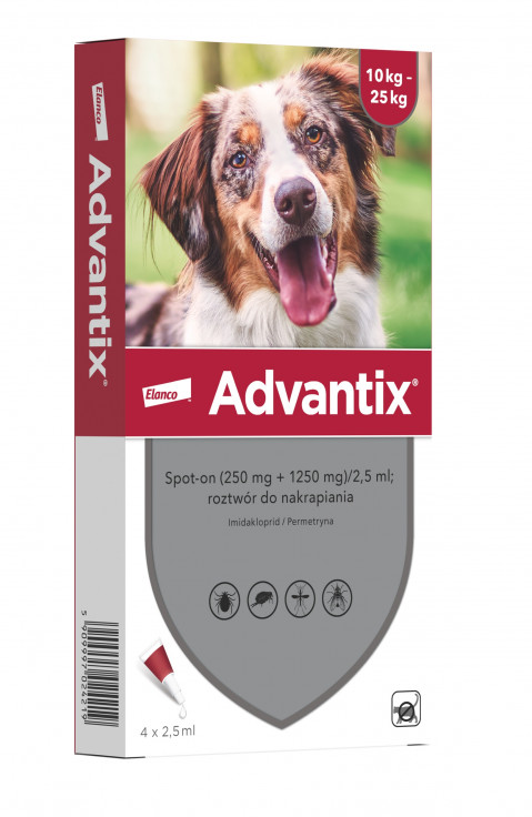 ELANCO Advantix - Parasitentropfen für Hunde M - 4 x 2.5 ml - Fotogalerie 1