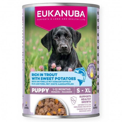 EUKANUBA Life Care Puppy Rich in trout and sweet potatoes - Nassfutter für Hunde - 400g - Fotogalerie 1