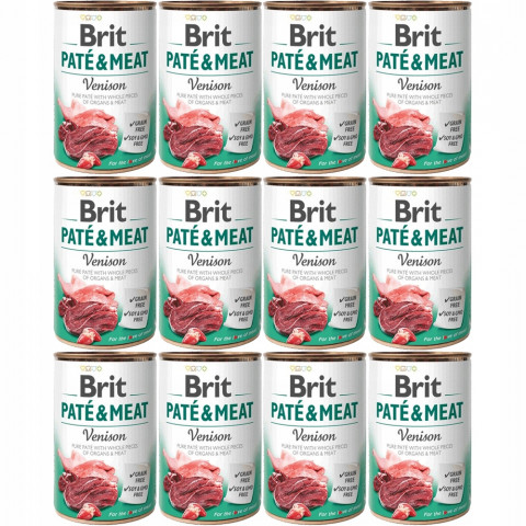 BRIT Paté & Meat Venison - vlhké krmivo pre psov - 12x400g - Fotogalerie 1