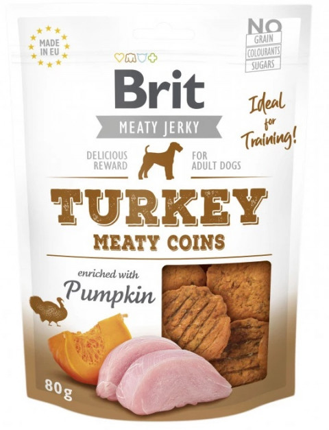 BRIT Meaty Jerky Meaty Coins Turkey - Hundeleckerli - 200 g - Fotogalerie 2