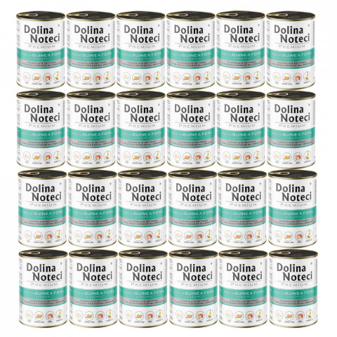 DOLINA NOTECI Premium Reich an Perlhuhn mit Apfel – Nassfutter für Hunde – 24×400 g - Fotogalerie 1