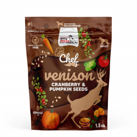 SYTA MICHA Chef Venison with cranberry and pumpkin seeds - trockenfutter für Hunde - 1,5kg - Fotogalerie 1