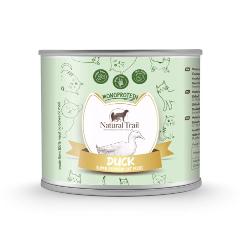 NATURAL TRAIL Cat Monoprotein Duck - nassfutter für Katzen - 185g - Fotogalerie 1