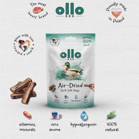 OLLO Air-Dried Duck strips - leckerli für hunde - 80g - Fotogalerie 2