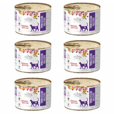  4VETS Natural Gastro Intestinal Cat - Nassfutter für Katzen - 6x185g - Fotogalerie 1
