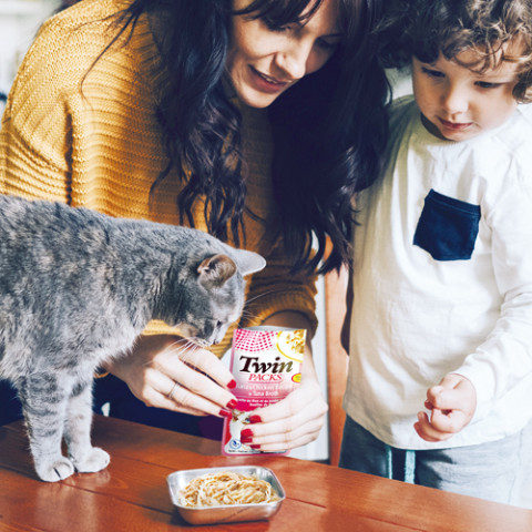 INABA Cat Twin Thunfisch & Huhn - Katzenleckerli -3x(2x40g) + GRATIS - Fotogalerie 4