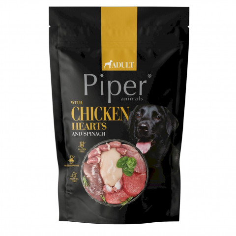 PIPER ANIMALS with chicken hearts and spinach - Nassfutter für Hunde - 500g - Fotogalerie 1