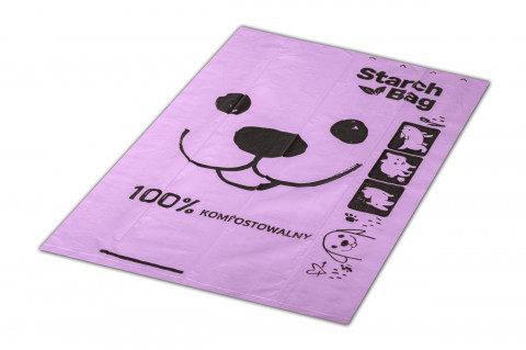 STARCHBAG BIO kompostierbare Kotbeutel lila – 8x15 Stück - Fotogalerie 6
