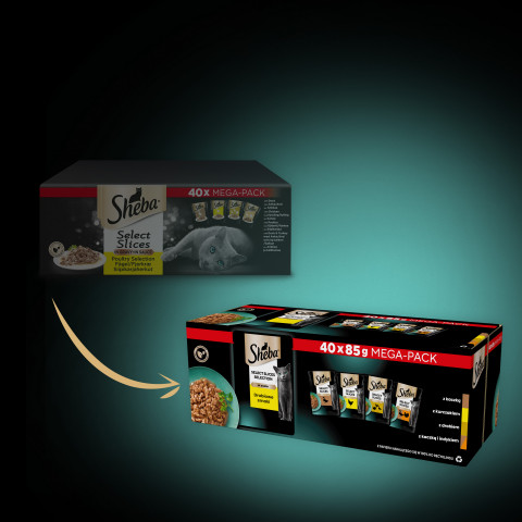 SHEBA Selection Select Slices Poultry Flavours - Katzennassfutter - 40 x 85g - Fotogalerie 12