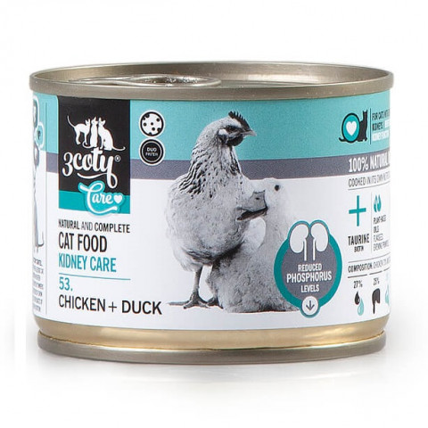 3COTY 53. Chicken + duck Kidney Care - nassfutter für Katzen - 180g - Fotogalerie 1