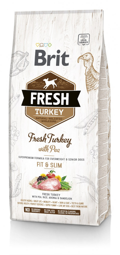 BRIT Fresh Turkey & Pea Fit & Slim - Hundetrockenfutter Pute mit Erbsen - 12 kg - Fotogalerie 1