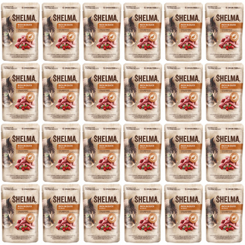 SHELMA Rich in duck in sauce - nassfutter für Katzen - 24x85g - Fotogalerie 1