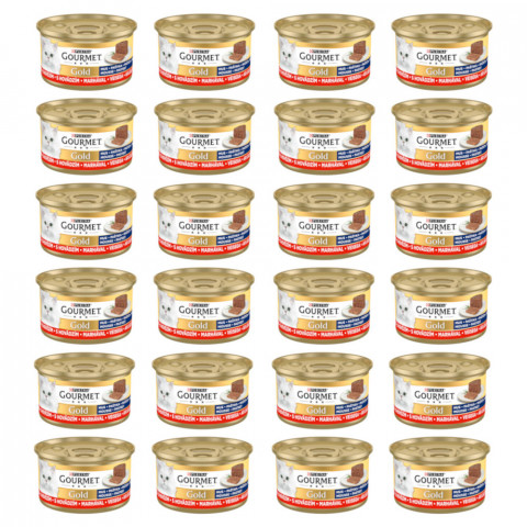 GOURMET GOLD Mousse mit Rind - Nassfutter für Katzen - 24x85g - Fotogalerie 1