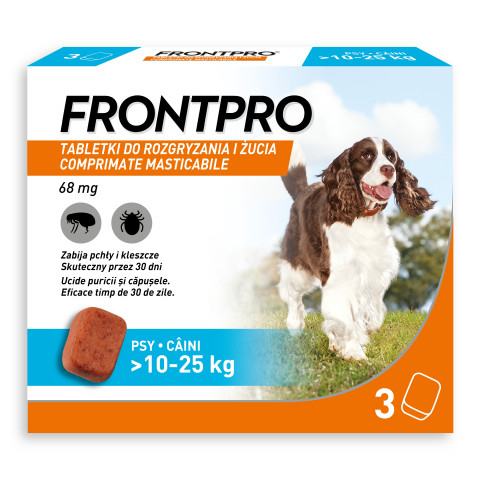 FRONTPRO Floh- und Zeckentabletten für Hund (>10-25 kg) - 3x 68mg - Fotogalerie 7