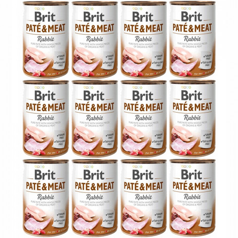 BRIT Paté & Meat Kaninchen - Nassfutter für Hunde - 12x400g - Fotogalerie 1
