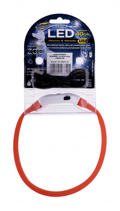 HILTON LED Silikon 1.4x0.8x40 cm mit USB - Hundehalsband - Fotogalerie 3