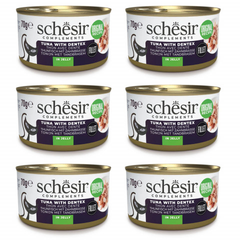 SCHESIR Oceanic Adult Thunfisch mit Dentic - Nassfutter für Katzen - 6x70g - Fotogalerie 1