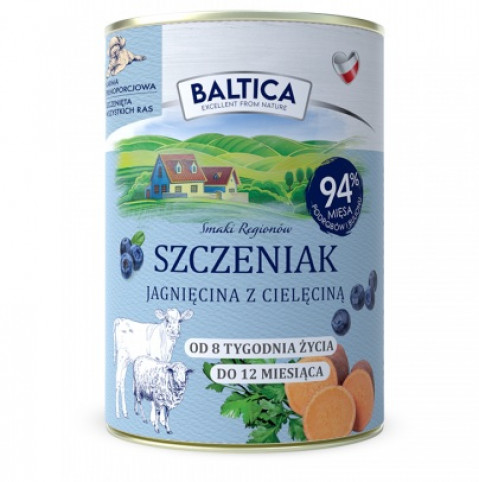 BALTICA Smaki regionów Puppy Lamb with veal - Nassfutter für Hunde - 400g - Fotogalerie 1