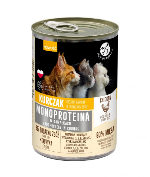 PET REPUBLIC Monoprotein Chicken in sauce - nassfutter für Katzen - 400g - Fotogalerie 1