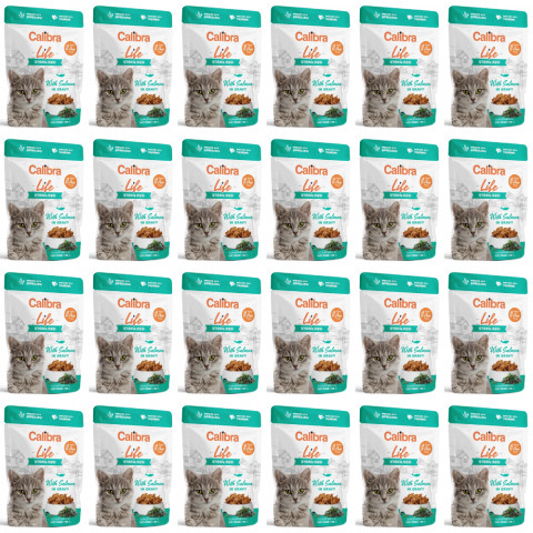 CALIBRA Cat Life pouch Sterilised Salmon in gravy - Nassfutter für Katzen - 24x85g - Fotogalerie 1
