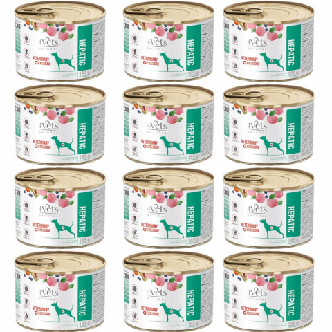 4VETS Natural Hepatic Dog - Nassfutter für Hunde - 12x185g - Fotogalerie 1