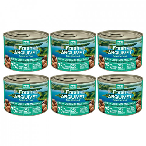 ARQUIVET Fresh Duck Mini Meatballs - Nassfutter für Hunde - 6x200g - Fotogalerie 1