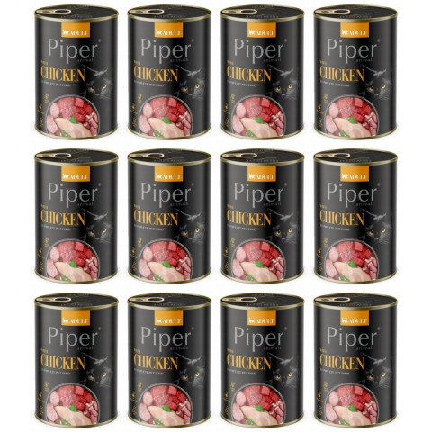 DOLINA NOTECI Piper Animals mit Huhn - Nassfutter für Katzen - 12x400g - Fotogalerie 1