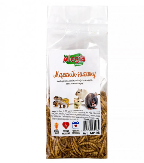 ALEGIA Dried mealworm - leckerli für Nagetiere - 60g - Fotogalerie 1