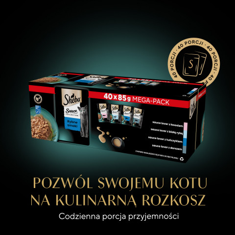 SHEBA Sauce Collection Sammlung von Fischaromen – Nassfutter für Katzen – 40 x 85 g - Fotogalerie 15