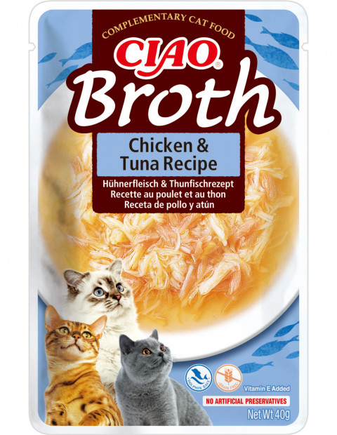 INABA Ciao Broth Chicken & Tuna - Katze behandeln - 40g - Fotogalerie 1