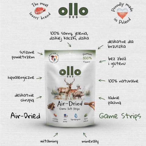 OLLO Air-Dried Game strips - leckerli für hunde - 80g - Fotogalerie 4