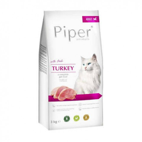 DOLINA NOTECI Piper Animals with turkey - Trockenfutter für Katzen - 3 kg - Fotogalerie 1