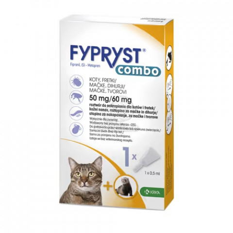 FYPRYST Combo 50/60mg - tropfen gegen flöhe und zecken für katzen – 1x0.5ml - Fotogalerie 1
