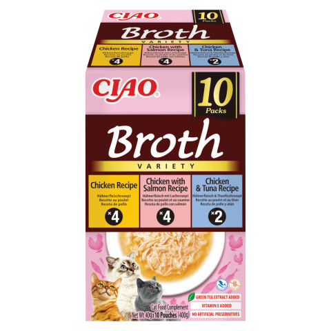 INABA Ciao Broth with chicken, salmon and tuna - Katze behandeln - 10x40g - Fotogalerie 1