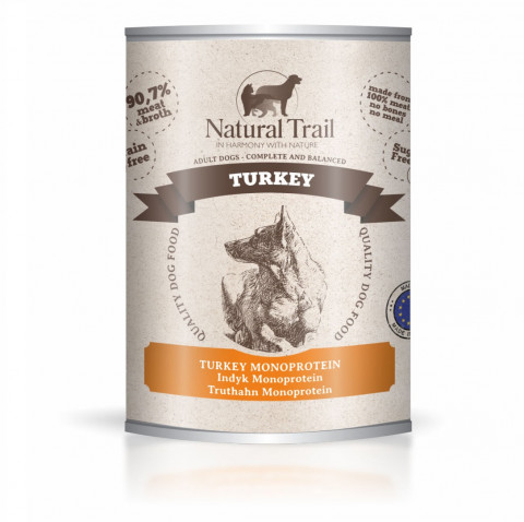 NATURAL TRAIL Mono Turkey - Nassfutter für Hunde - 800g - Fotogalerie 1