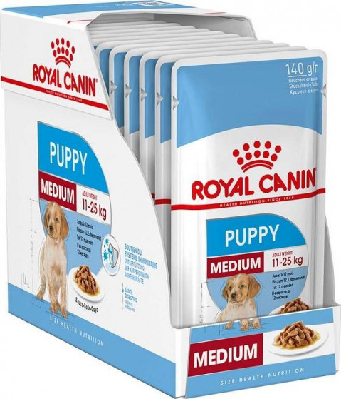 ROYAL CANIN SHN Medium Puppy in Sauce - Nassfutter für Welpen - 10x140g - Fotogalerie 1
