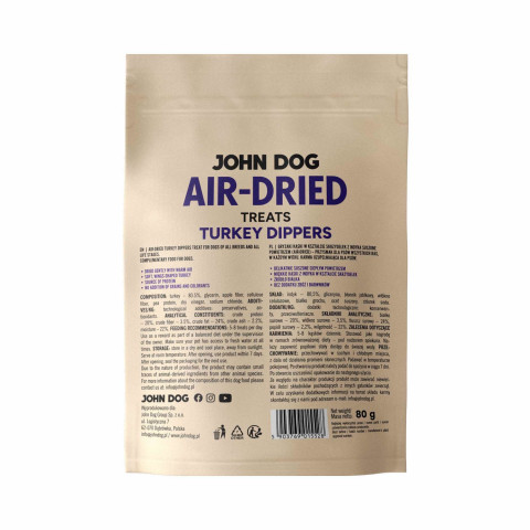 JOHN DOG Air-Dried Turkey dippers - leckerli für hunde - 80g - Fotogalerie 3